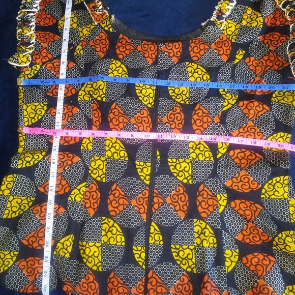 Ankara African 2 piece custom dress plus size 18. Multi colour print. Fully line - Picture 4 of 7